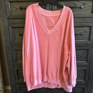 Aerie Pink V-Neck Top